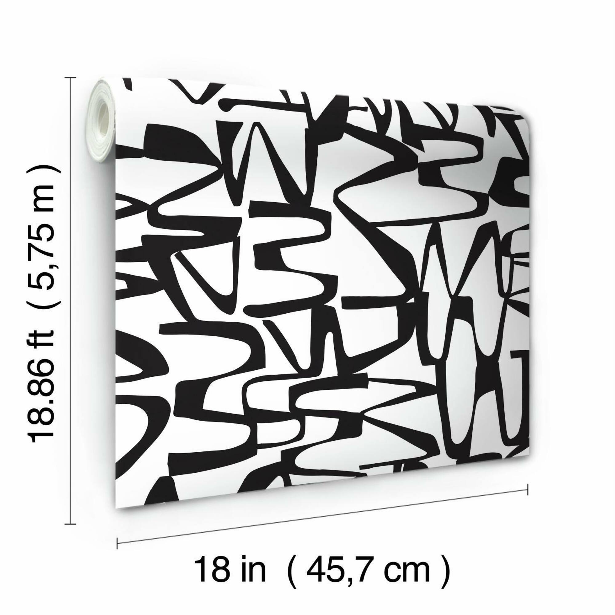 RoomMates Black Enigmatic Peel & Stick Wallpaper